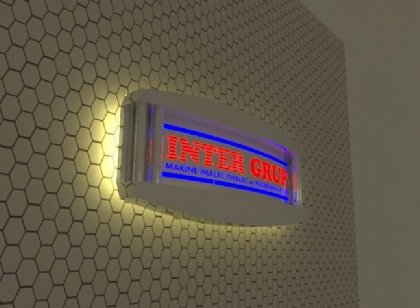 3d indoor office sign light box