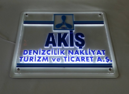 akiş denizcilik ışıklı ofis tabelası