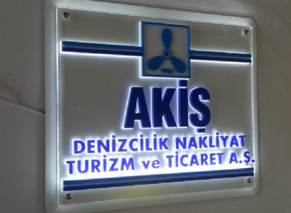 led ışıklı ofis giriş tabelası