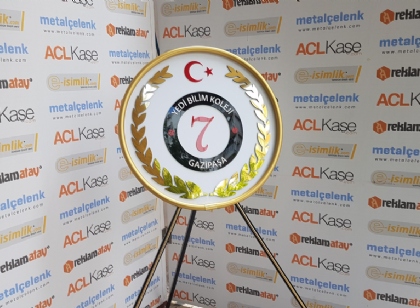 metal çelenk antalya - yedi bilim koleji