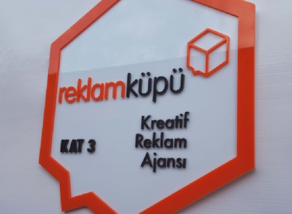 Pleksi ofis giriş tabelası