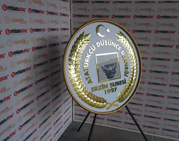 Atatürkçü Düşünce Derneği Erzin Şubesi Metal Çelenk